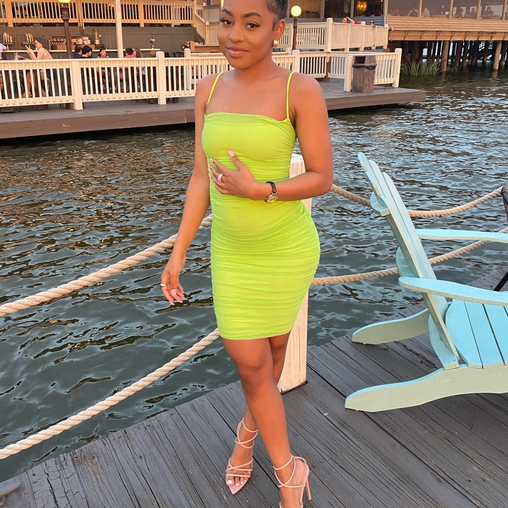 Lime Green Midi Dress